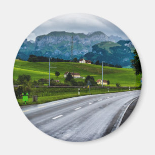 Imán Las montañas de Appenzell durante una lluvia