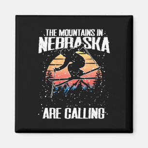 Imán Las Montañas De Nebraska Están Llamando A El Esquí