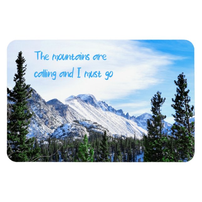 Imán Las montañas están llamando y debo irme (Horizontal)