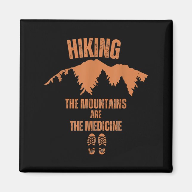 Imán Las Montañas Senderismo Son Cita De Filosofía Médi (Frente)