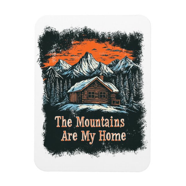 Imán Las montañas son mi hogar (Vertical)