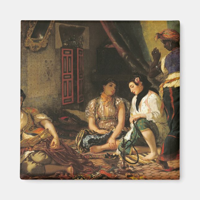 Imán Las mujeres de Argel en su apartamento, 1834 (Frente)