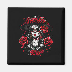 Imán Las mujeres de La Catrina Dia De Los Muertos Latin