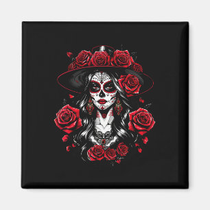 Imán Las mujeres de La Catrina Dia De Los Muertos Latin