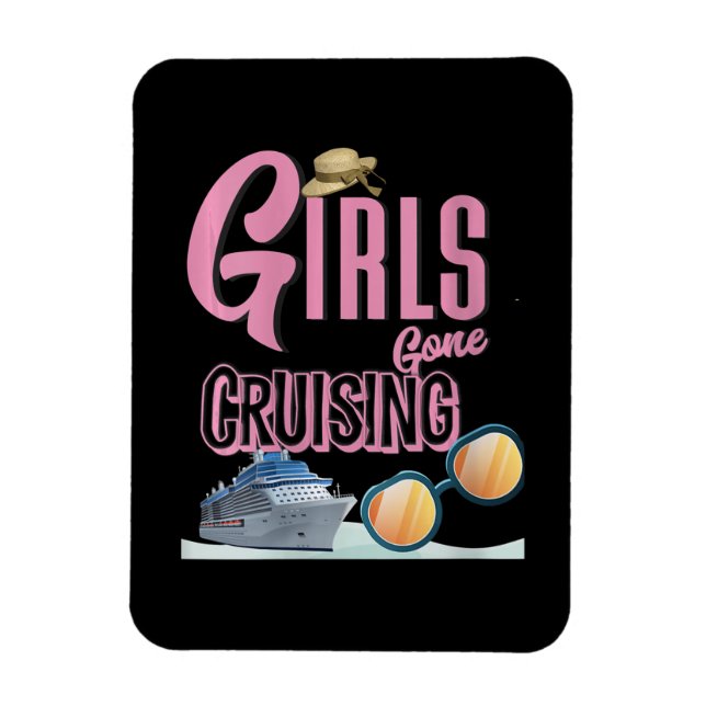 Imán Las mujeres Gorras Chicas se fueron de crucero (Vertical)