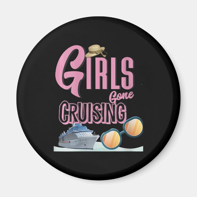Imán Las mujeres Gorras Chicas se fueron de crucero (Frente)