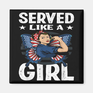 Imán Las Mujeres Vintage Sirvieron Como Chicas Veterana