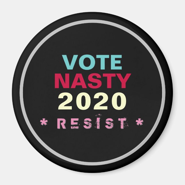 Imán Las mujeres votan NASTY 2020 RESIST Fridge Magnet (Frente)