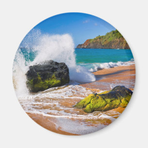 Imán Las olas chocan en la playa, Hawaii