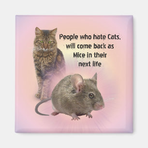 Imán Las personas que odian los gatos volverán como rat