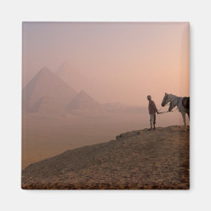 Imán Las pirámides de África, Egipto, El Cairo, Giza 