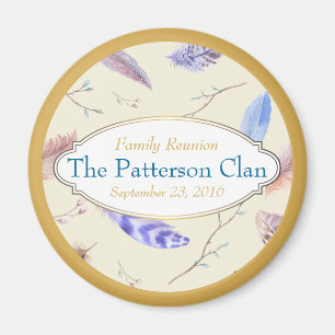 Imán Las plumas acuarelas con una unión de marcos flota