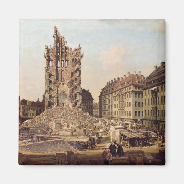 Imán Las ruinas de la antigua Kreuzkirche, Dresden (Frente)
