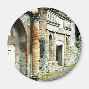 Imán Las ruinas de Pompeya - mercado con los templos