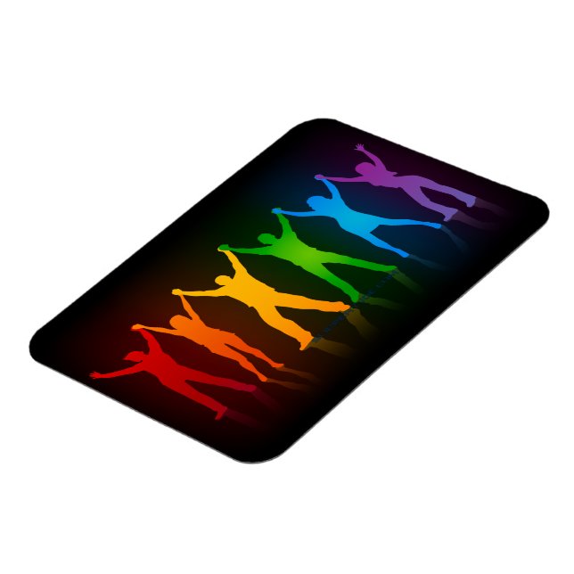 Imán Las seis siluetas de pie de Slipperyjoe con los br (Lado Izquierdo)