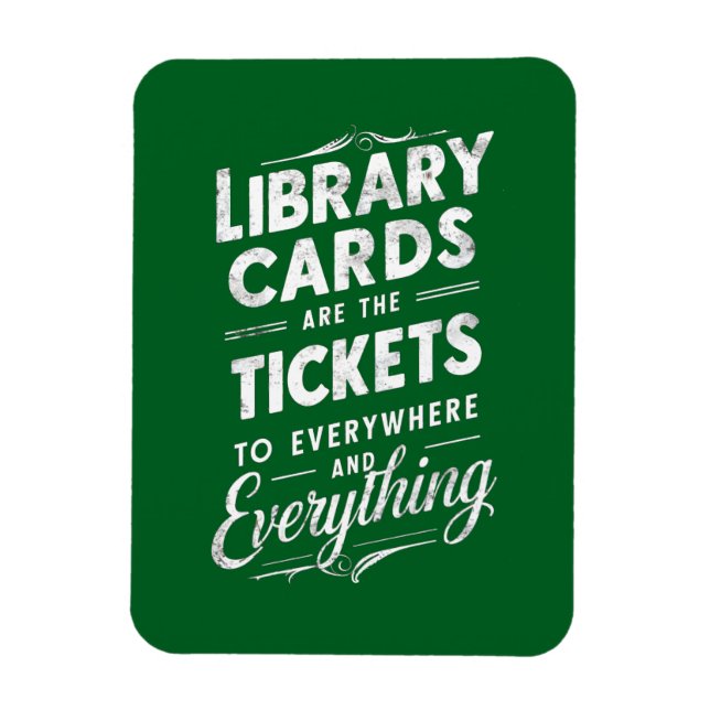 Imán Las Tarjetas De Biblioteca Son Los Billetes A Toda (Vertical)