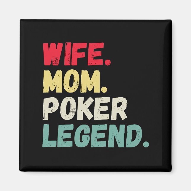 Imán Las tarjetas de leyenda del póker de la esposa de  (Frente)