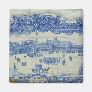 Imán Las tejas de Azulejos que representan el Praca