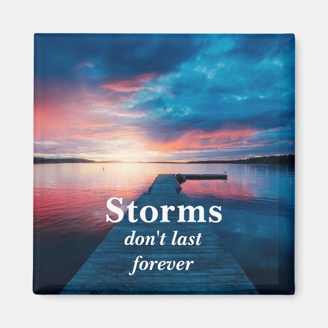 Imán Las tormentas no duran para siempre hermoso lago S (Frente)