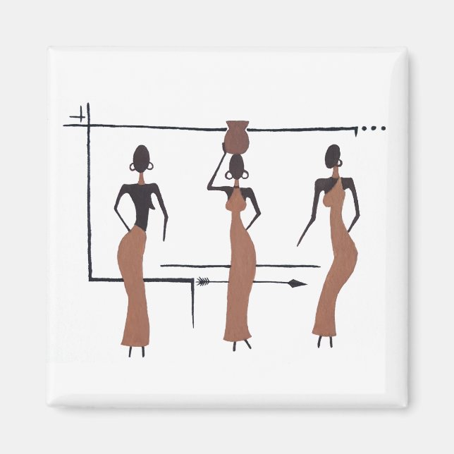 Imán Las tres hermanas africanas (Frente)