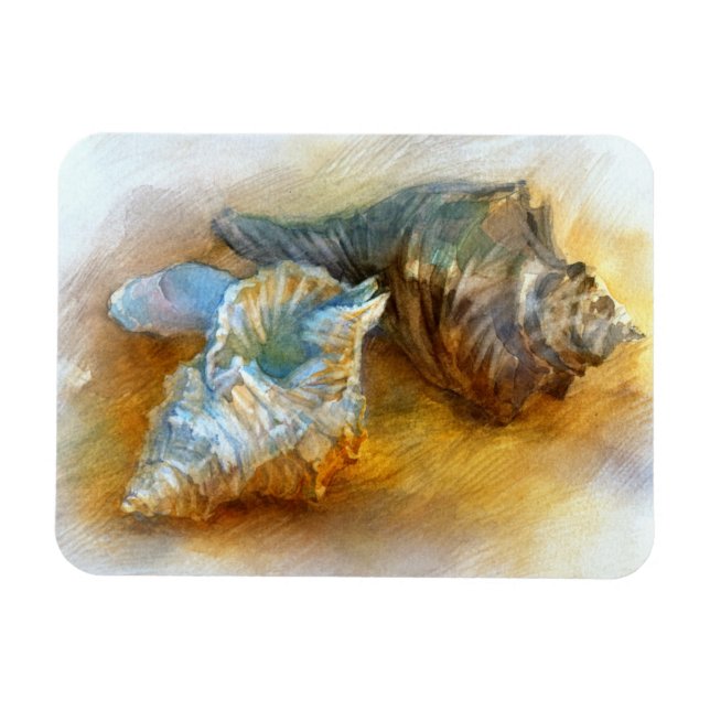 Imán Las tumbonas de la playa (Horizontal)