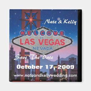 Imán Las Vegas grande, Nate y Kelly, ahorran la fecha,