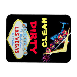 Imán Las Vegas limpio sucio