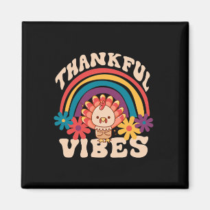 Imán Las Vibes De Agradecimiento De Retro Groovy Que Tu