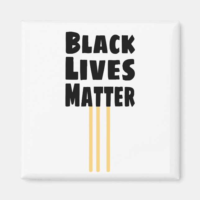 Imán Las vidas negras importan BLM tres franjas amarill (Frente)