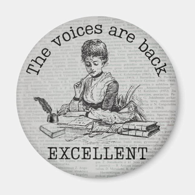 Imán Las voces en mi cabeza están de vuelta...excelente (Frente)