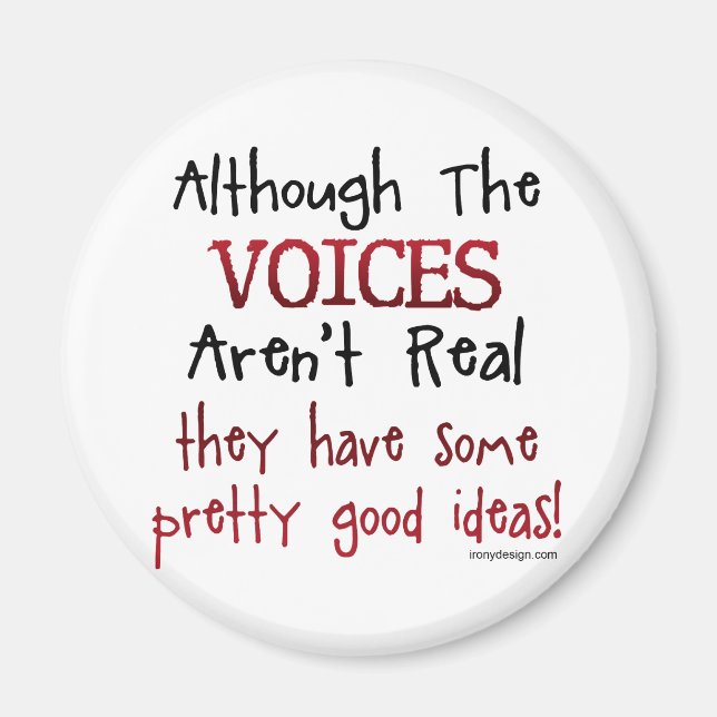 Imán Las voces no son muy divertidas al decir (Frente)