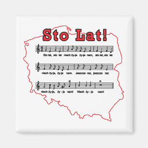 Imán ¡Lat de Sto! Mapa del polaco de la canción