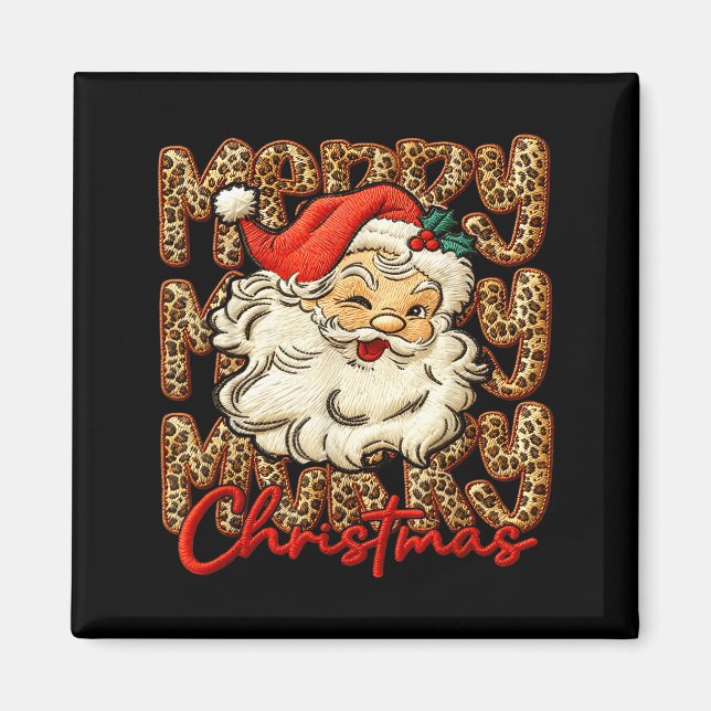 Imán Latch Hook Yarn Crochet Coquette Merry Christmas  (Frente)