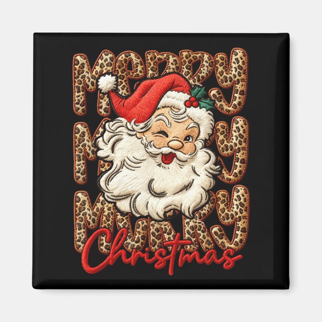 Imán Latch Hook Yarn Crochet Coquette Merry Christmas L (Frente)