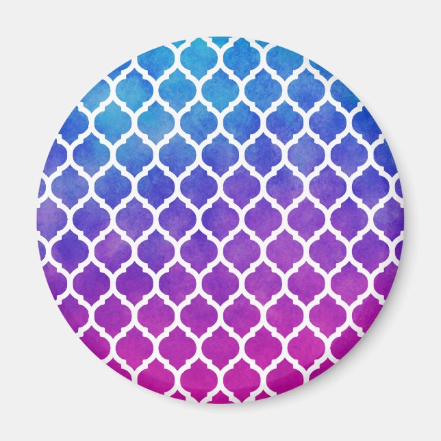 Imán Latencia marroquí rosa azul morado (Frente)