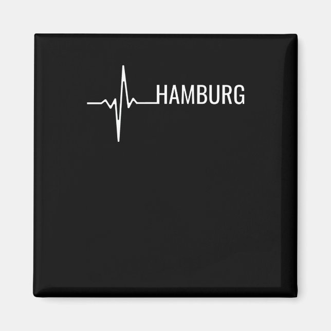 Imán Latido del corazón de la ciudad de Hamburgo (Frente)