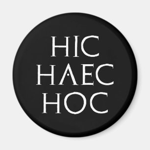 Imán latín hoc de Latein del haec hic