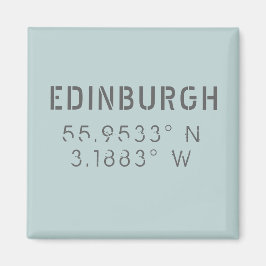 Imán Latitud y longitud de Edimburgo
