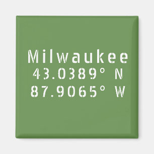Imán Latitud y Longitud de Milwaukee