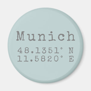 Imán Latitud y longitud de Múnich