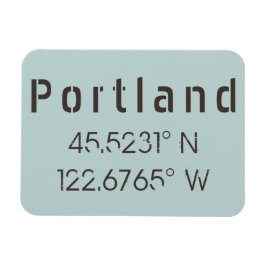 Imán Latitud y longitud de Portland