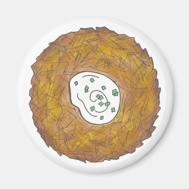 Imán Latkes Patata Crepes Deli Delicatessen Cocinero (Frente)