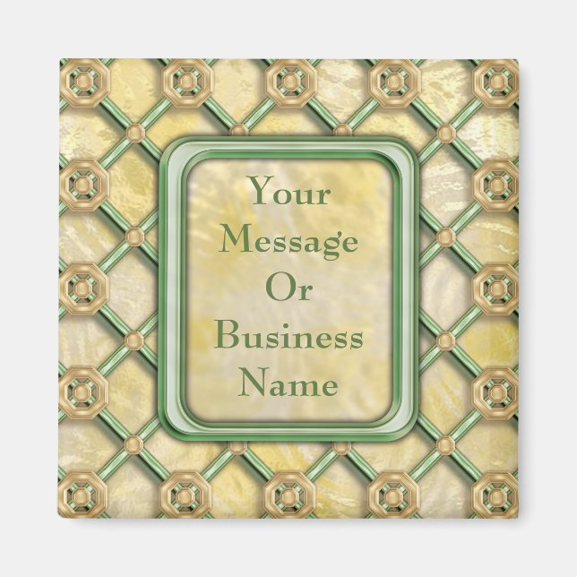 Imán Lattice de la Patina dorada (Frente)