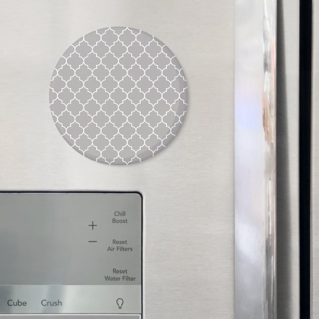 Imán Latticework gris, quatrefoil, tazas marroquíes (In situ (nevera))