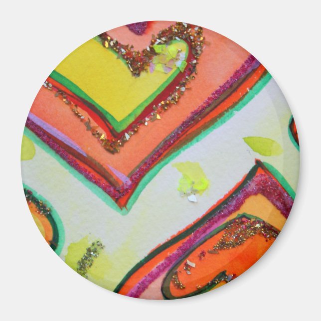 Imán Laugh Hearts Magnet (Frente)