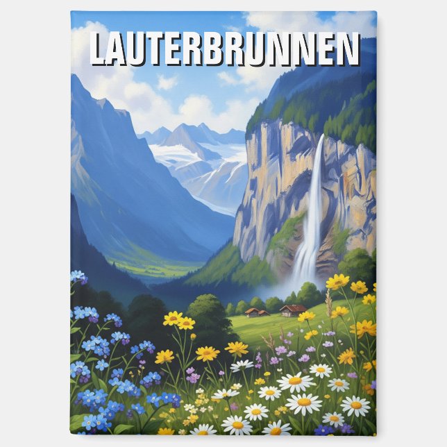 Imán Lauterbrunnen Suiza Viajes (Anverso)