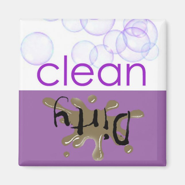 Imán Lavadora de lavado de manos - ¿Está limpia o sucia (Frente)