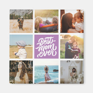 Imán Lavanda de Collage de fotos personalizada de la me