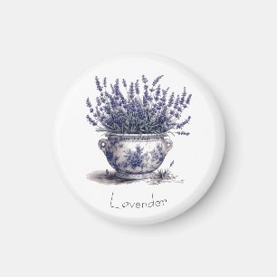Imán Lavanda en azul delft