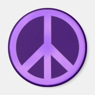 Imán Lavanda en signo de paz de color púrpura oscuro